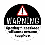 Thank You Warning Extreme Happiness Round Dot Stickers Set